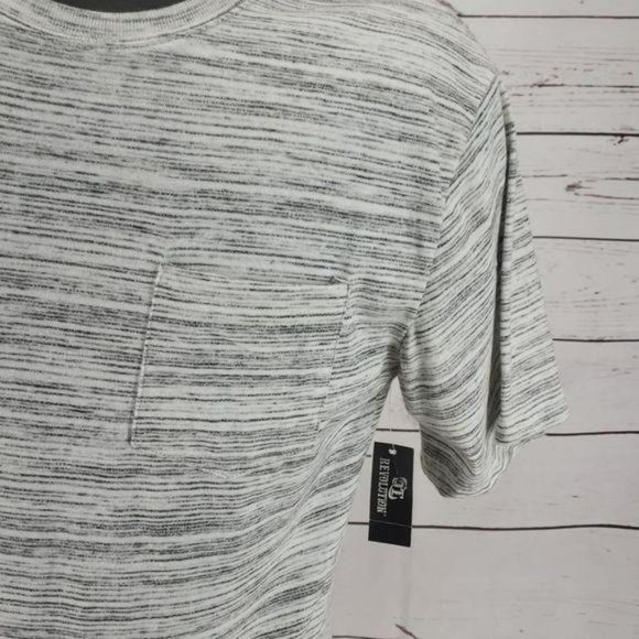 OT Revolution Men's Athletic Heather‎ Grey Pocket Tee Shirt Size Medium - Picture 4 of 6